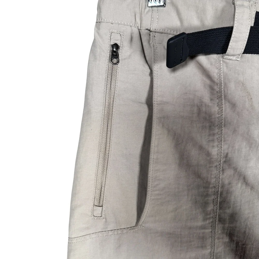 The North Face Convertable Hiking Cargo Pants Khaki Zip Off Legs‎ Mens XL Hiking